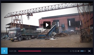 辽阳喜旺机械制造有限公司 800KW 废钢破碎生产线视频